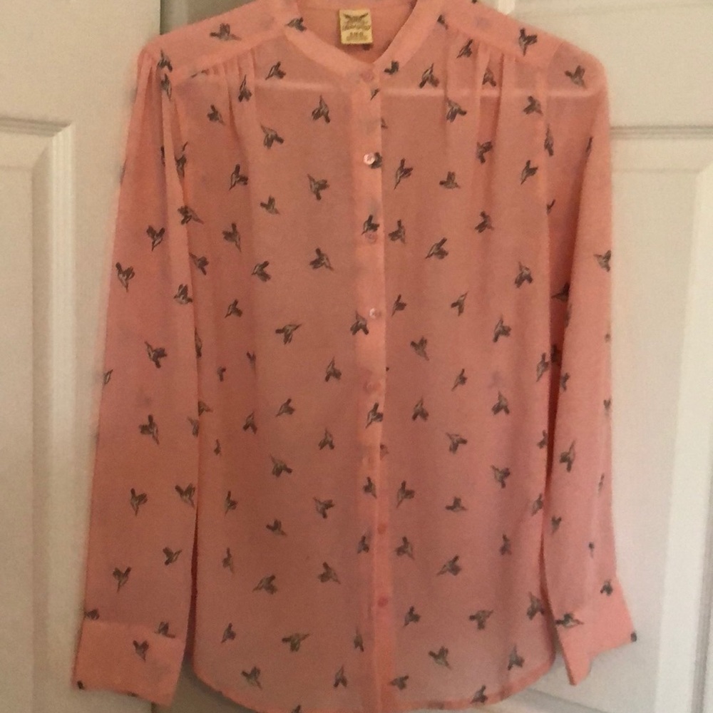 Pink professional sheer shirt